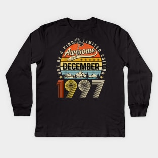 Awesome Since December 1997 Vintage 26th Birthday Kids Long Sleeve T-Shirt